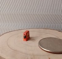 1:12 Dollhouse miniature tape measure for mini DIYer or garage workshop REF Orange