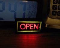 1:12 Dollhouse light up OPEN sign Battery operated store OPEN sign Free standing and no external wires