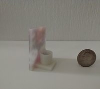 Miniature Halloween trick or treat sign with back lit candle (battery operated) for 12th or 6th scale scenes REF Boo n skull