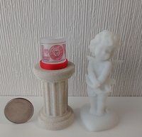 1:12 Dollhouse miniature LOVE candle sleeve or battery lighted candle holder REF LOVE on frosted