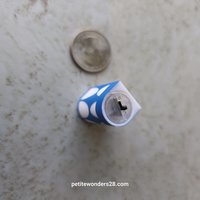 1:12 Dollhouse miniature MCM themed wall light or wall sconce powered by a balloon light Price is for EACH unit REF Blue