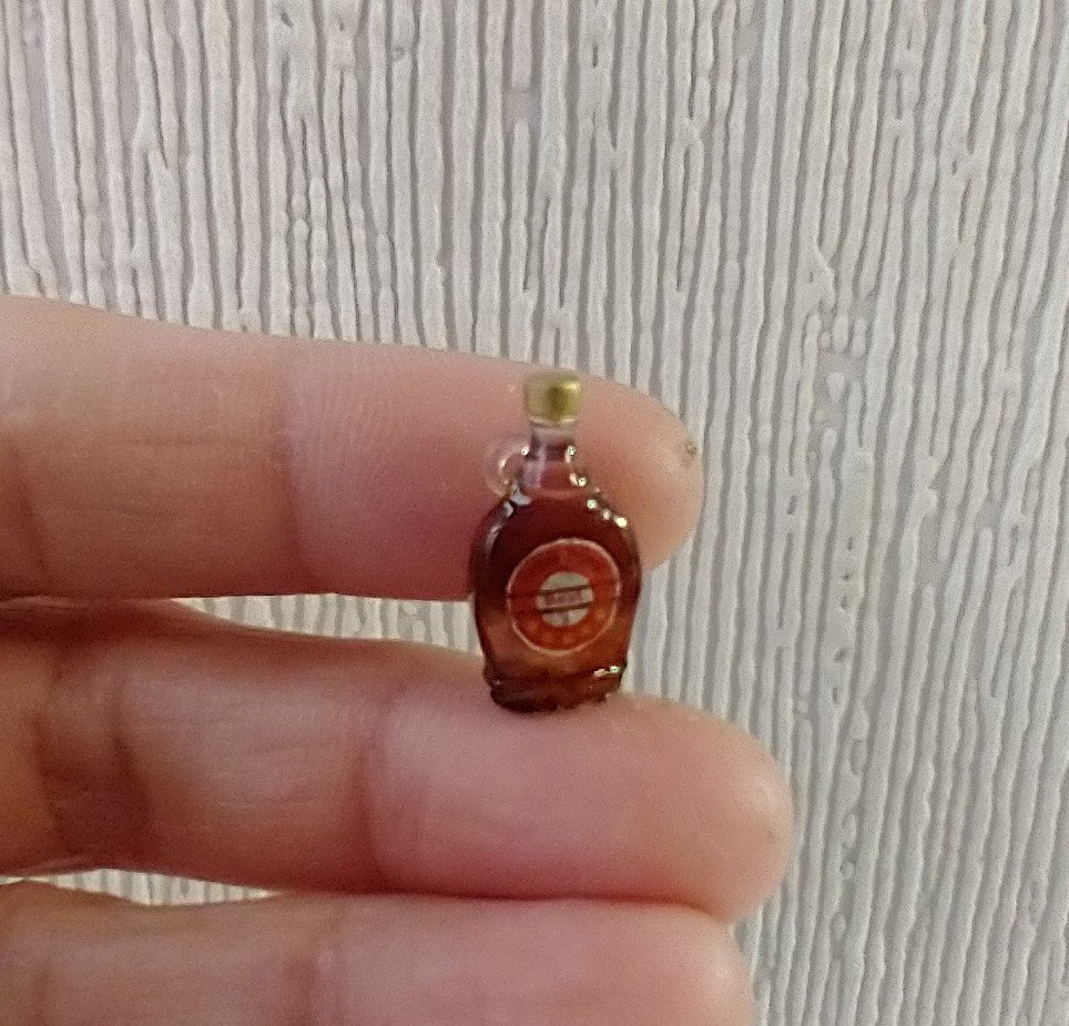 1:12 Dollhouse miniature maple syrup in faux glass bottle Dollhouse kitchen accessory Price is for EACH bottle