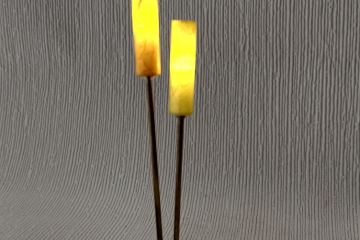 Mid-century style floor lamp with cylindrical shades