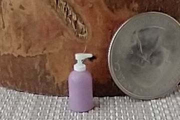 1:12 Dollhouse miniature hand soap or hand lotion Price is for EACH unit REF Light purple