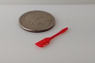 1:12 Dollhouse miniature faux silicone spatula REF Red