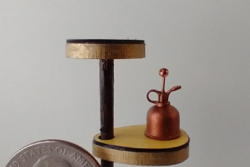 1:12 Dollhouse miniature retro spray bottle Plant mister in vintage style REF Copper finish