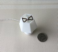 RESERVED 1:12 dollhouse table lamps with hexagonal shades (unfinished) Battery operated dollhouse table lamps on external wires Quantity A PAIR