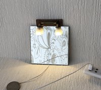 1:12 Dollhouse 2-light bath light fixture Vanity wall mounted mirror lights USE with 12-volt transformer or WIRED dollhouse