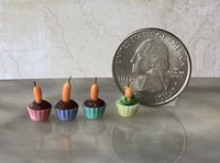1:12 Dollhouse miniature cupcake with carrot topper Price is for EACH