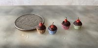 1:12 Dollhouse miniature chocolate cupcake with cherry candy topper Price is for EACH