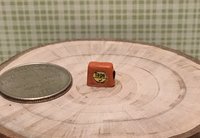 1:12 Dollhouse miniature tape measure for mini DIYer or garage workshop REF Orange
