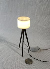 1:12 Dollhouse miniature tripod floor lamp walnut wood legs Modern tripod lamp Battery operated floor lamp with external wires