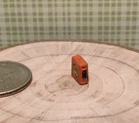 1:12 Dollhouse miniature tape measure for mini DIYer or garage workshop REF Orange