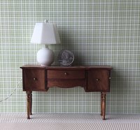 RESERVED 1:12 dollhouse table lamps with hexagonal shades (unfinished) Battery operated dollhouse table lamps on external wires Quantity A PAIR