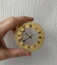 1:12 Dollhouse miniature Large wall clock industrial rustic style