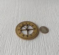 1:12 Dollhouse miniature Large wall clock industrial rustic style