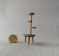 1:12 Dollhouse mid-century style plant stand Formica 4-tiered plant stand or display stand