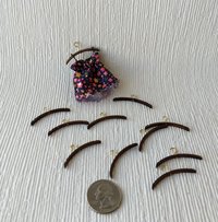 1:12 Dollhouse walnut wood hangers retro style Wood clothes hangers Price varies depending on quantity