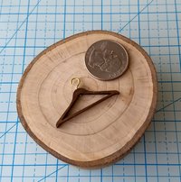 1:12 Dollhouse miniature wood hangers Walnut clothes hangers Price varies depending on quantity