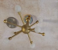 1:12 Dollhouse mid-century inspired space age orbit chandelier Atomic age MCM 6-light ceiling light