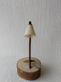 1:12 Dollhouse mid-century style walnut sculptural floor lamp Battery operated bow lamp with tripod legs and external wires