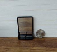 RESERVED 1:12 Dollhouse modern accent mirror with shelf