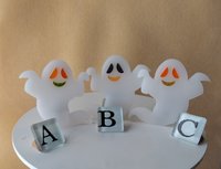 Miniature battery operated happy ghosts for dollhouse or Halloween diorama List price is for one unit