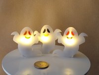 Miniature battery operated happy ghosts for dollhouse or Halloween diorama List price is for one unit