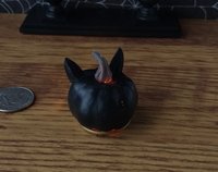 Miniature battery operated Black cat pumpkin light LED pumpkin for Halloween No external wires REF Black cat