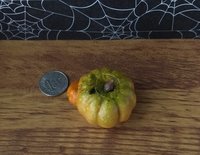 Battery operated miniature light up Jack-O-Lantern Pumpkin LED light for Halloween No external wires REF Mouth a baby