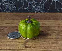 Battery operated miniature light up Jack-O-Lantern Pumpkin LED light for Halloween No external wires REF Green lantern