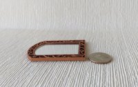 1: 12 Dollhouse accent mirror faux iron works mirror with framed intricate leaves and branches