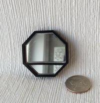 1:12 Dollhouse accent mirror Octagon mirror with clear acrylic shelf