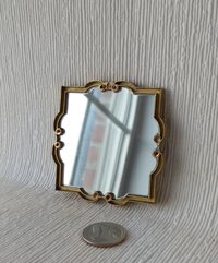 1: 12 Dollhouse accent mirror faux iron works mirror with intricate scrolls in frame