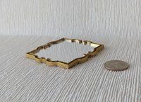 1: 12 Dollhouse accent mirror faux iron works mirror with intricate scrolls in frame