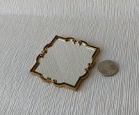 1: 12 Dollhouse accent mirror faux iron works mirror with intricate scrolls in frame