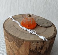 RESERVED 1:12 dollhouse miniature lazy Susan tools holder Spinnable tools organizer in clear and orange acrylic AND a unit of dollhouse extension cord