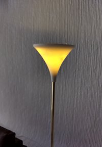 1:12 Dollhouse floor lamp Mid-century styled tulip torchiere lamp MCM retro style floor lamp Battery operated with external wires