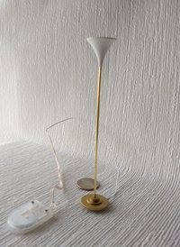 1:12 Dollhouse floor lamp Mid-century styled tulip torchiere lamp MCM retro style floor lamp Battery operated with external wires