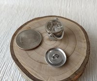 1:12 Dollhosue metal ice bucket with loose ice cubes Bar counter accessory