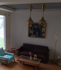 1:12 Dollhouse industrial pendant light Battery operated kitchen ceiling light with no external wires Price is per unit