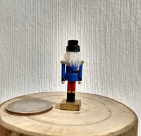 1:12 dollhouse miniature nutcracker doll Handcrafted Christmas nutcracker Holiday decor Christmas accessory REF blue