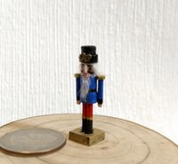 1:12 dollhouse miniature nutcracker doll Handcrafted Christmas nutcracker Holiday decor Christmas accessory REF blue