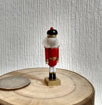 1:12 dollhouse miniature nutcracker doll Handcrafted Christmas nutcracker Holiday decor Christmas accessory REF red Price is fo one unit