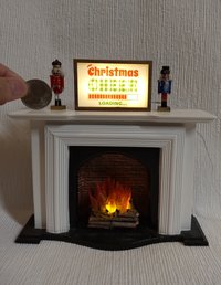 1:12 dollhouse miniature nutcracker doll Handcrafted Christmas nutcracker Holiday decor Christmas accessory REF blue