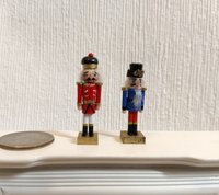 1:12 dollhouse miniature nutcracker doll Handcrafted Christmas nutcracker Holiday decor Christmas accessory REF red Price is fo one unit
