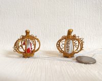 1:12 Dollhouse miniature Wire pumpkin LED light Christmas decor Working bronze pumpkin wire Price is for one unit Two style choices