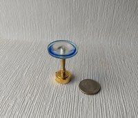 1:12 dollhouse battery operated space age inspired ceiling light Mid-century style spaceship pendant light