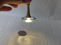 1:12 dollhouse battery operated space age inspired ceiling light Mid-century style spaceship pendant light