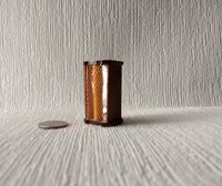 1:12 Dollhouse handcrafted electric infrared heater Mini space heater Battery operated radiant heater walnut casing Radiant light NO heat